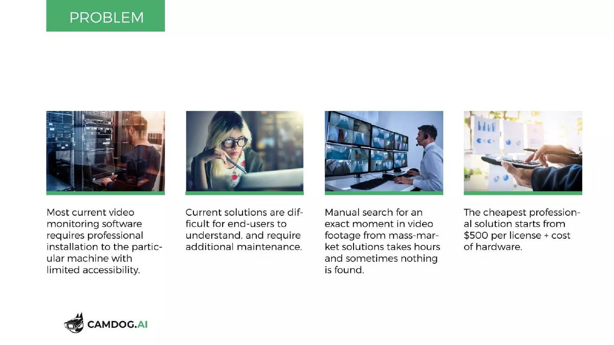 Camdog.ai pitch deck slide 2 of 13