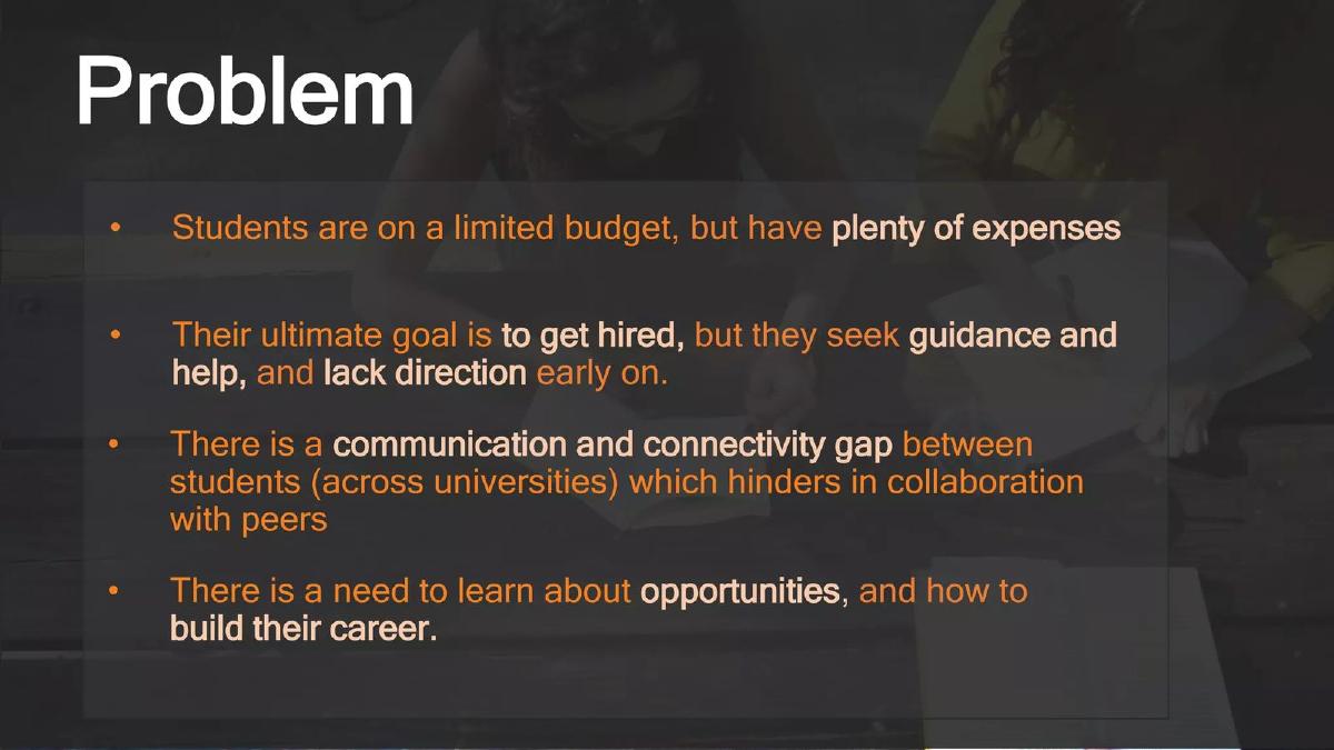 CampAssist pitch deck slide 2 of 9