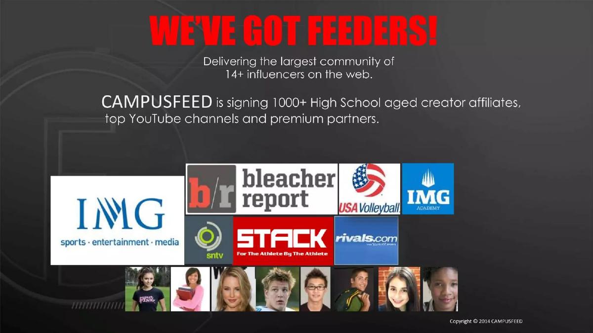 CampusFeed pitch deck slide 4 of 12