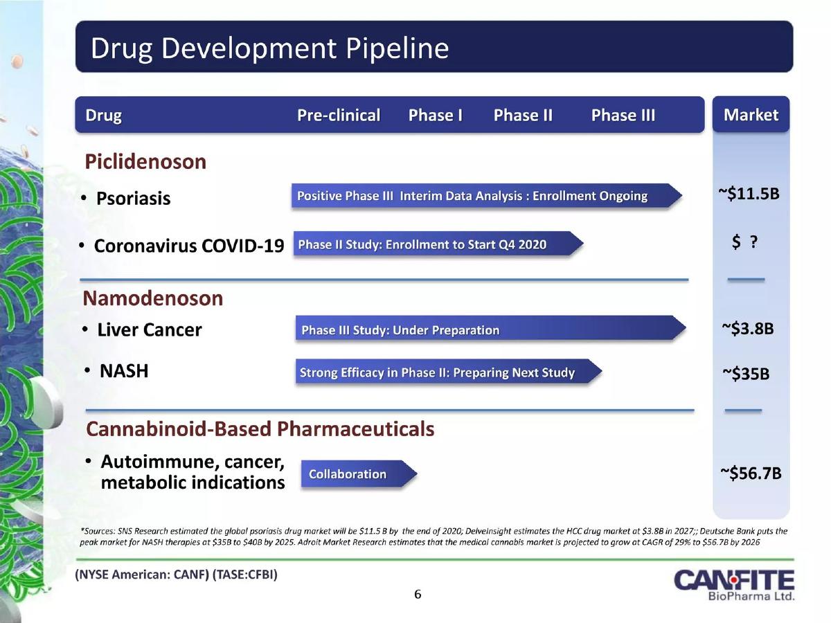 Can-Fite BioPharma Ltd. pitch deck slide 6 of 17