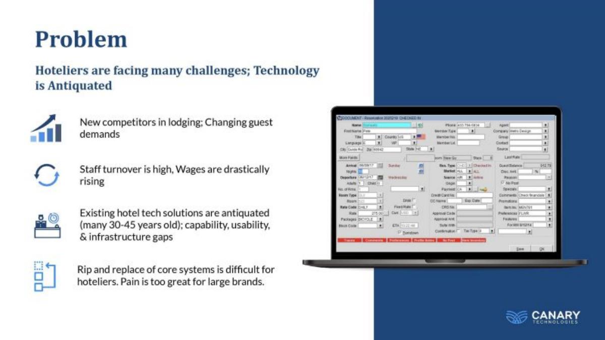 Canary Technologies pitch deck slide 5 of 22