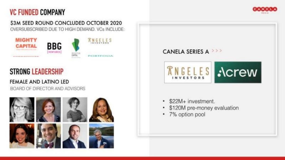 Canela Media pitch deck slide 3 of 19
