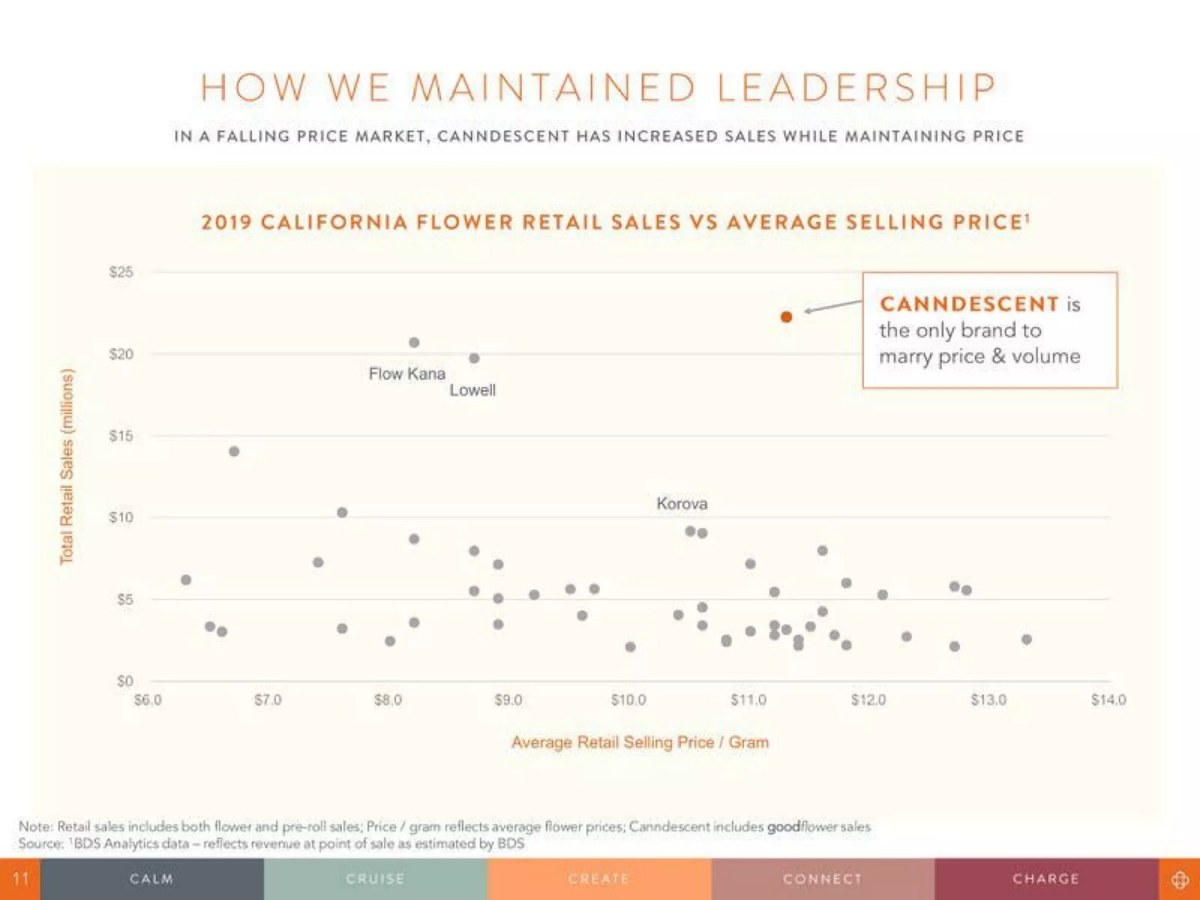 Canndescent pitch deck pricing slide 11