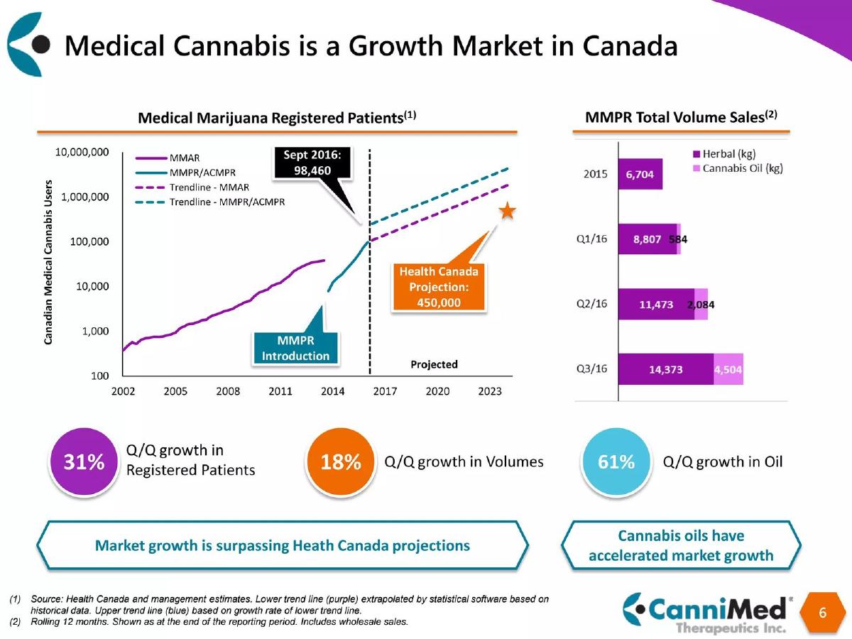 CanniMed Therapeutics Inc. pitch deck slide 6 of 20