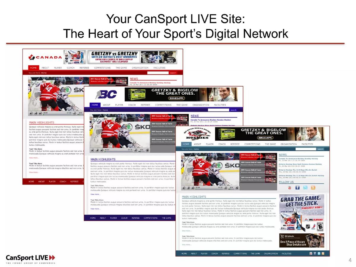CanSport LIVE pitch deck slide 4 of 20