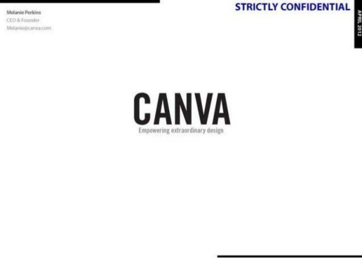 Canva pitch deck slide 1 of 12