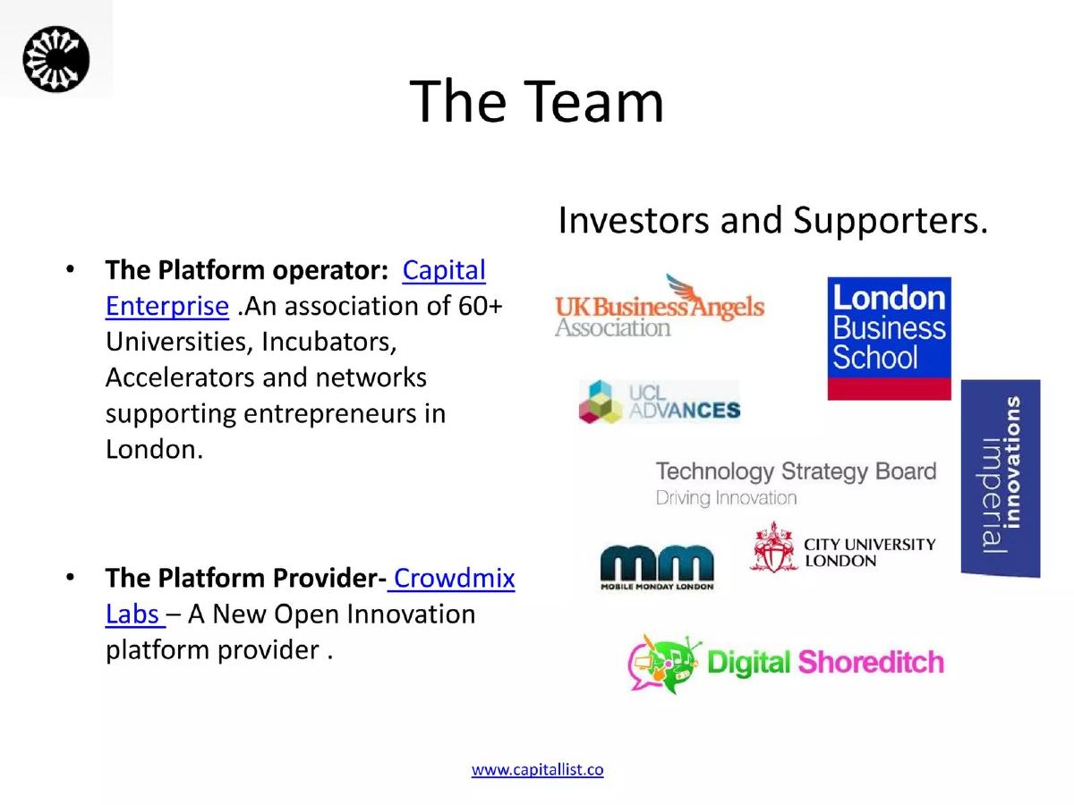 Capital List pitch deck slide 3 of 16