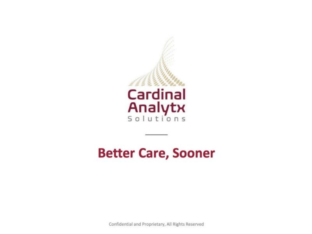 Cardinal Analytx pitch deck slide 1 of 14