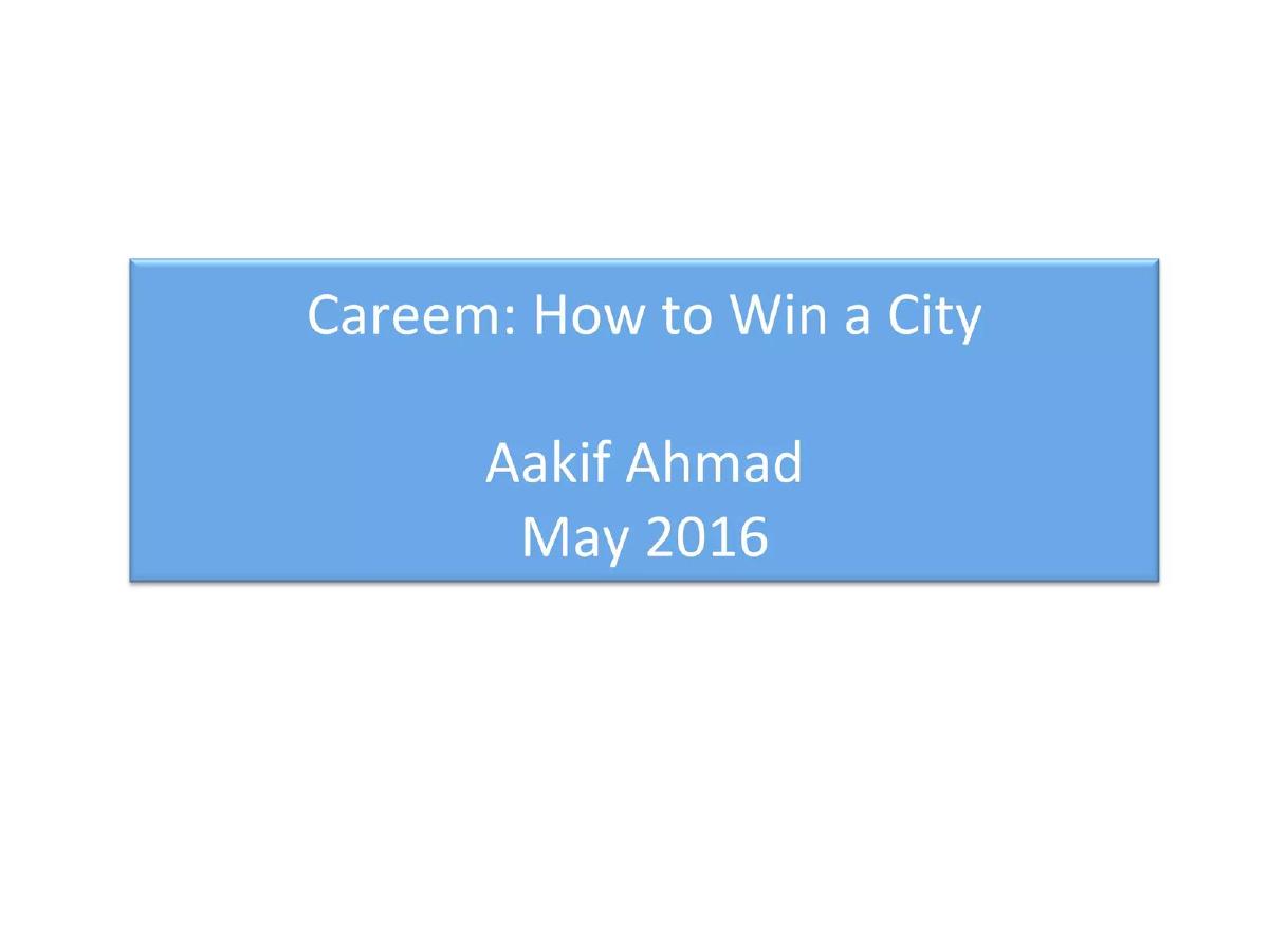 Careem pitch deck slide 1 of 38