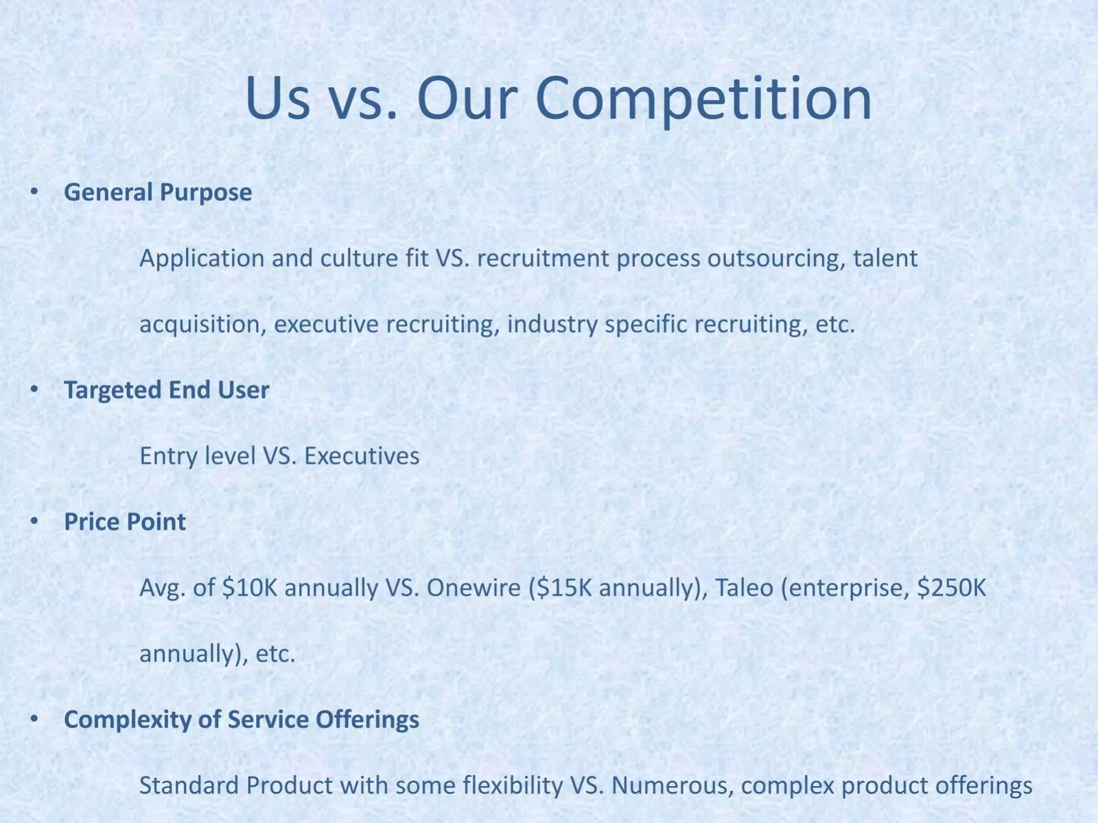CareerApp (Prospective Plus) pitch deck competition slide 13