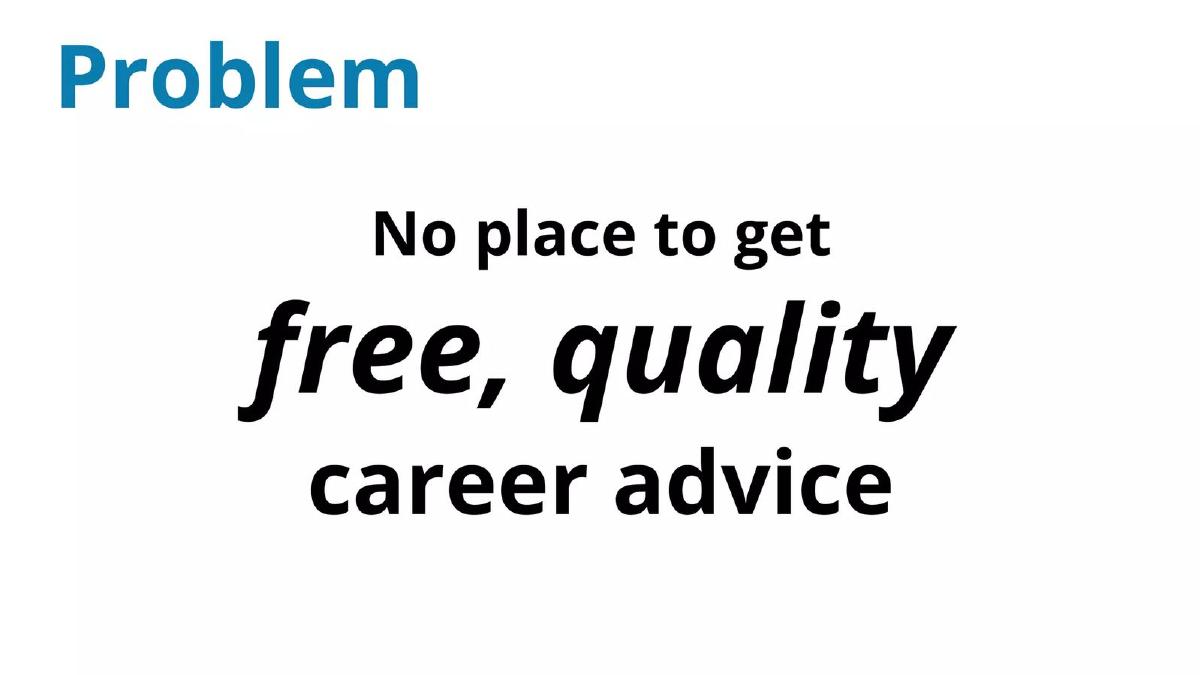 CareerDean pitch deck slide 2 of 11