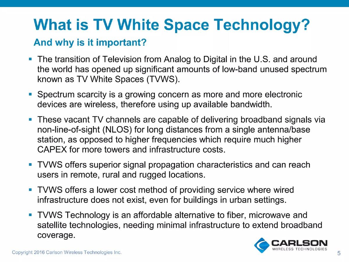 Carlson Wireless pitch deck slide 5 of 24