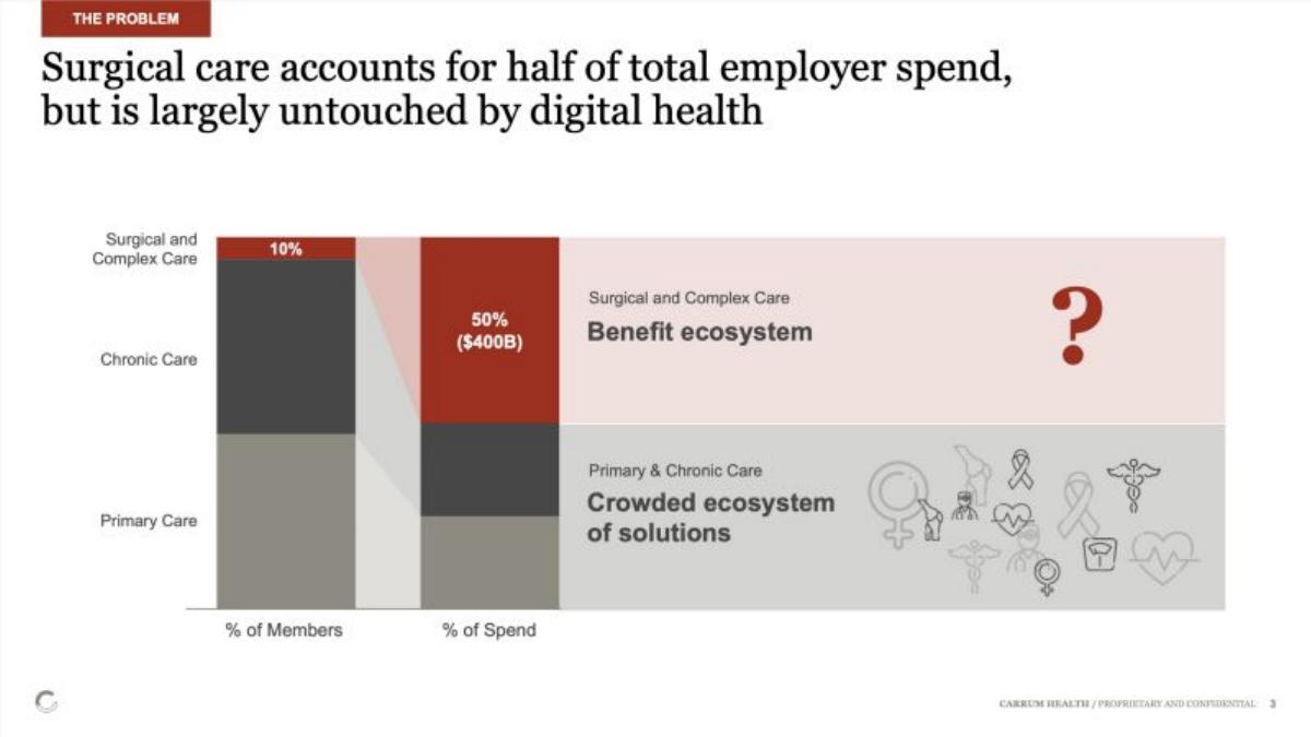 Carrum Health pitch deck slide 3 of 18