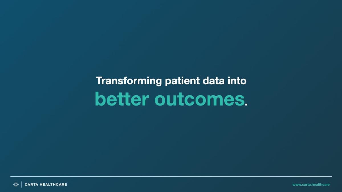 Carta Healthcare pitch deck slide 2 of 18
