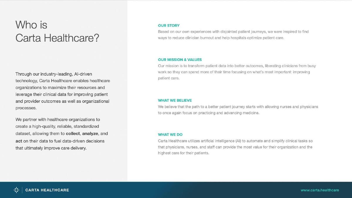 Carta Healthcare pitch deck slide 4 of 18