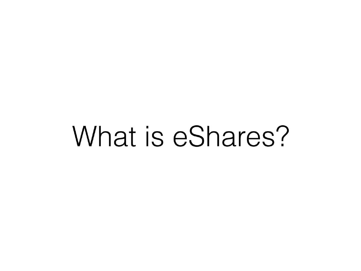 eShares (now Carta) pitch deck slide 2 of 41