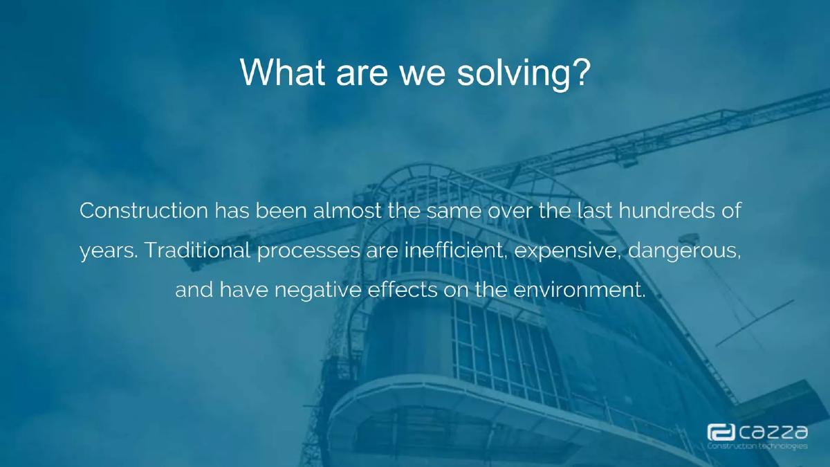 Cazza pitch deck slide 3 of 23
