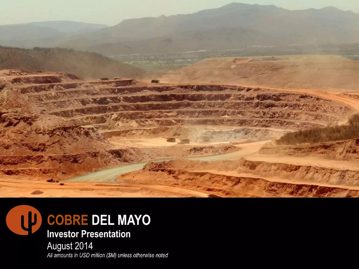 Cobre Del Mayo pitch deck slide 1 of 28