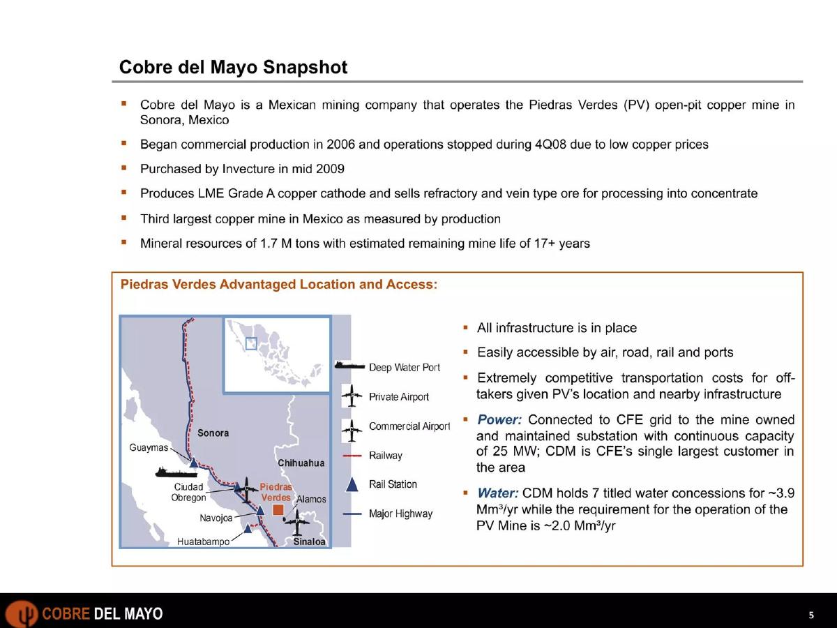 Cobre Del Mayo pitch deck slide 5 of 28