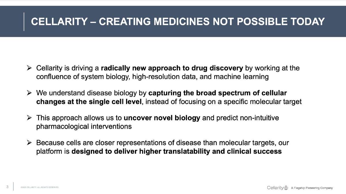 Cellarity pitch deck slide 3 of 12