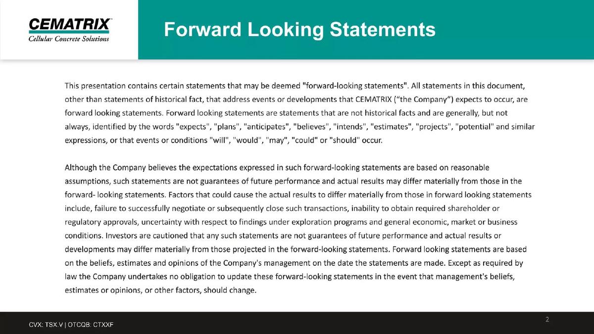 Cematrix pitch deck slide 2 of 42