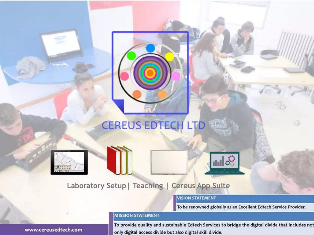 Cereus Edtech Ltd pitch deck slide 1 of 16