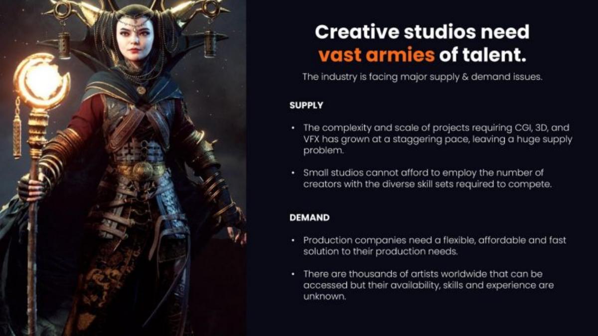 CGHero pitch deck slide 3 of 15