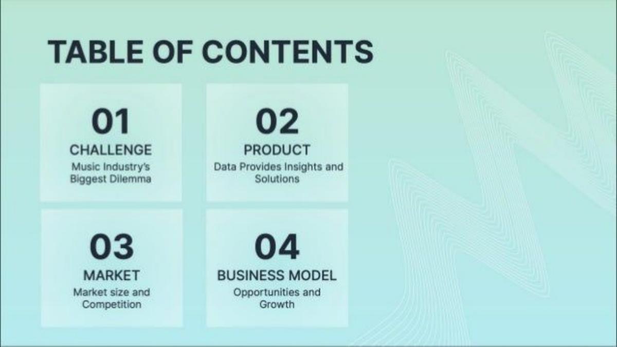 Chartmetric pitch deck slide 2 of 45