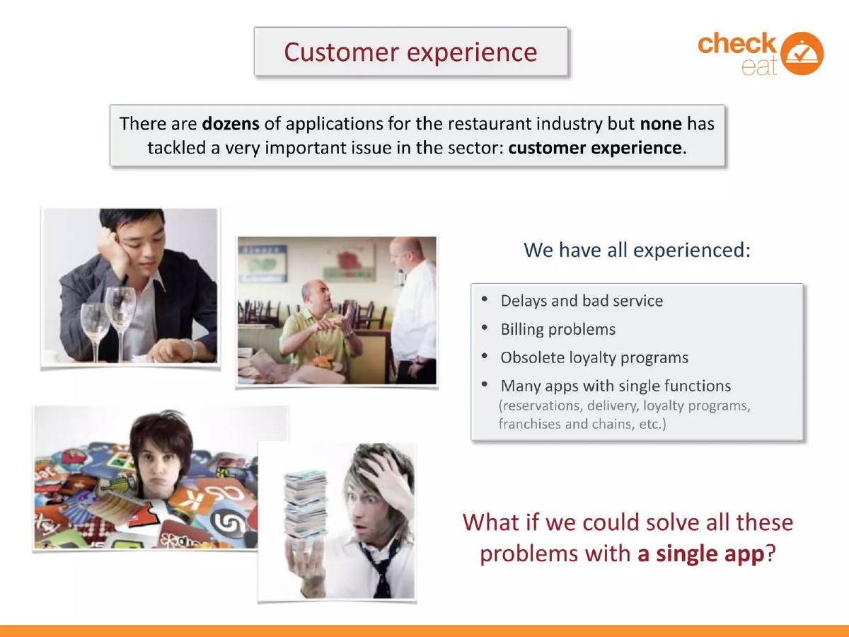 Check-Eat pitch deck slide 2 of 18