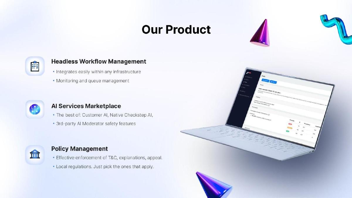 Checkstep pitch deck slide 5 of 7