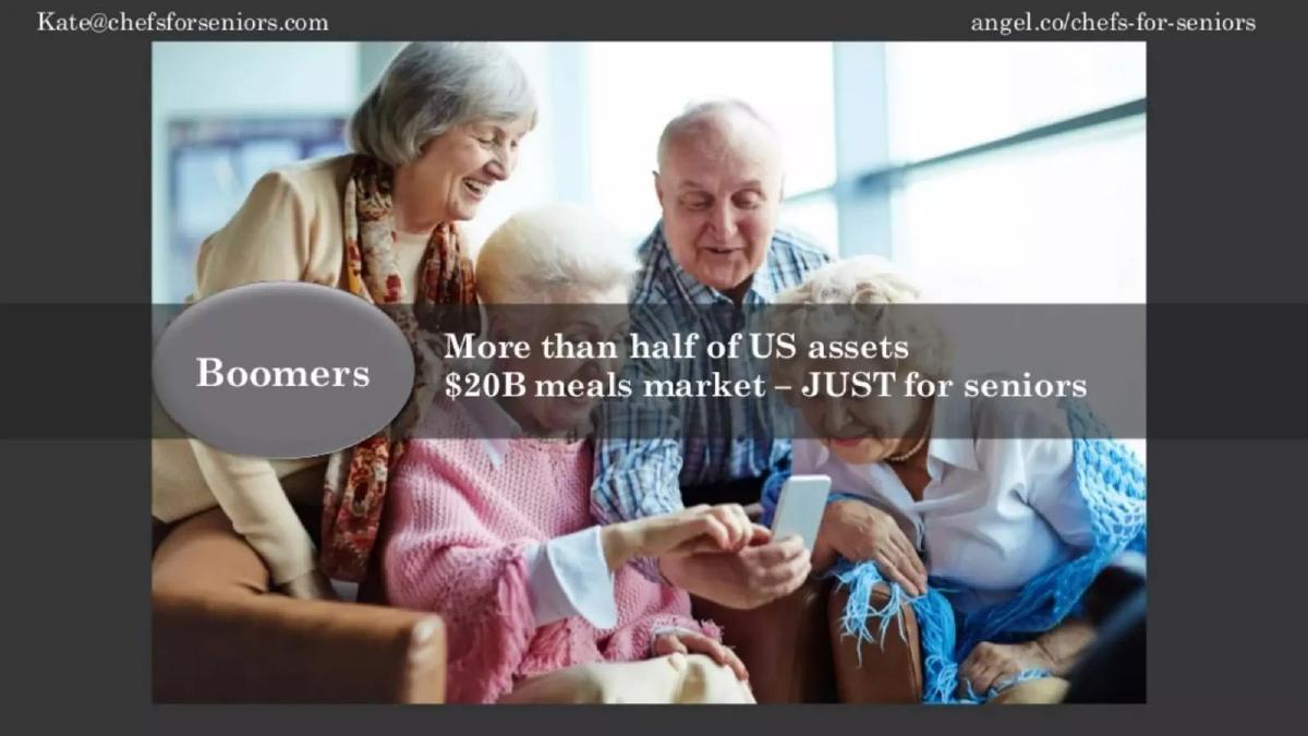 Chefs for Seniors pitch deck slide 2 of 9