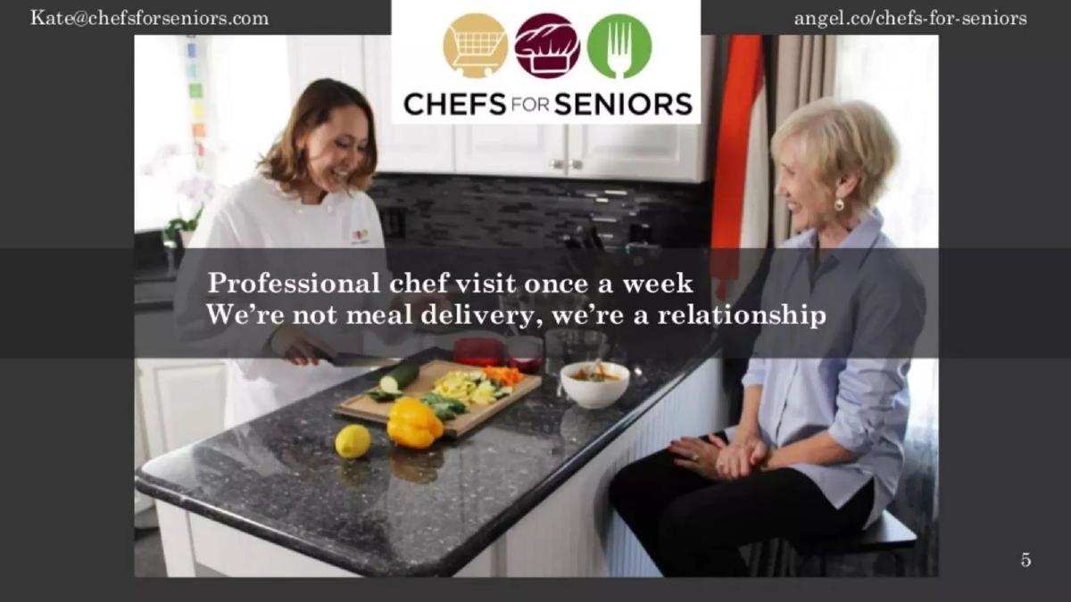 Chefs for Seniors pitch deck slide 5 of 9