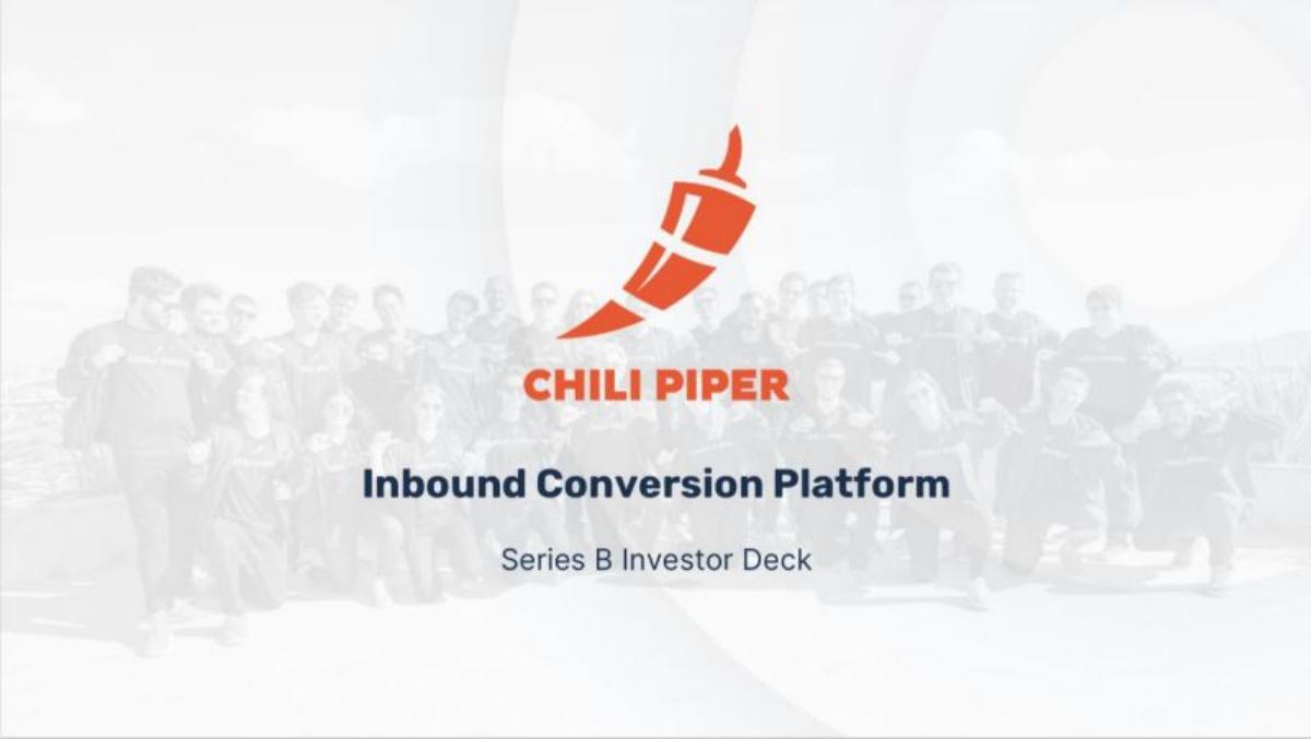 Chili Piper pitch deck slide 1 of 17