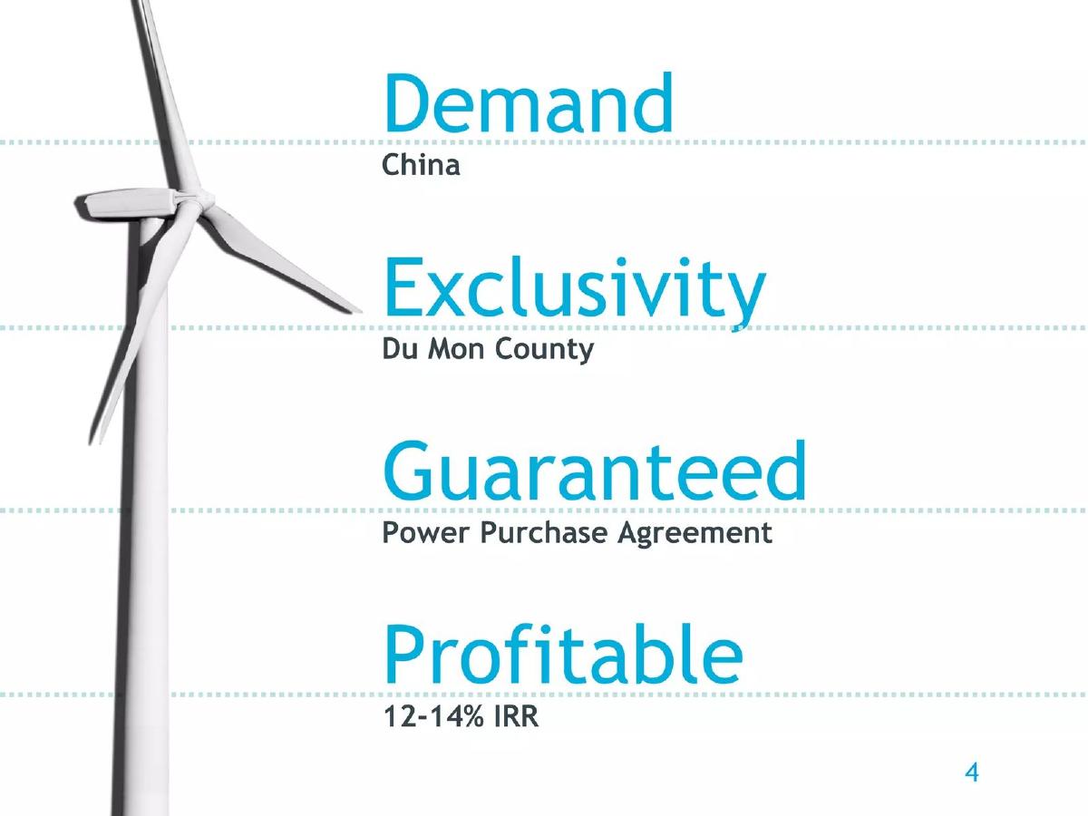China Wind Power International Corp. pitch deck slide 4 of 21