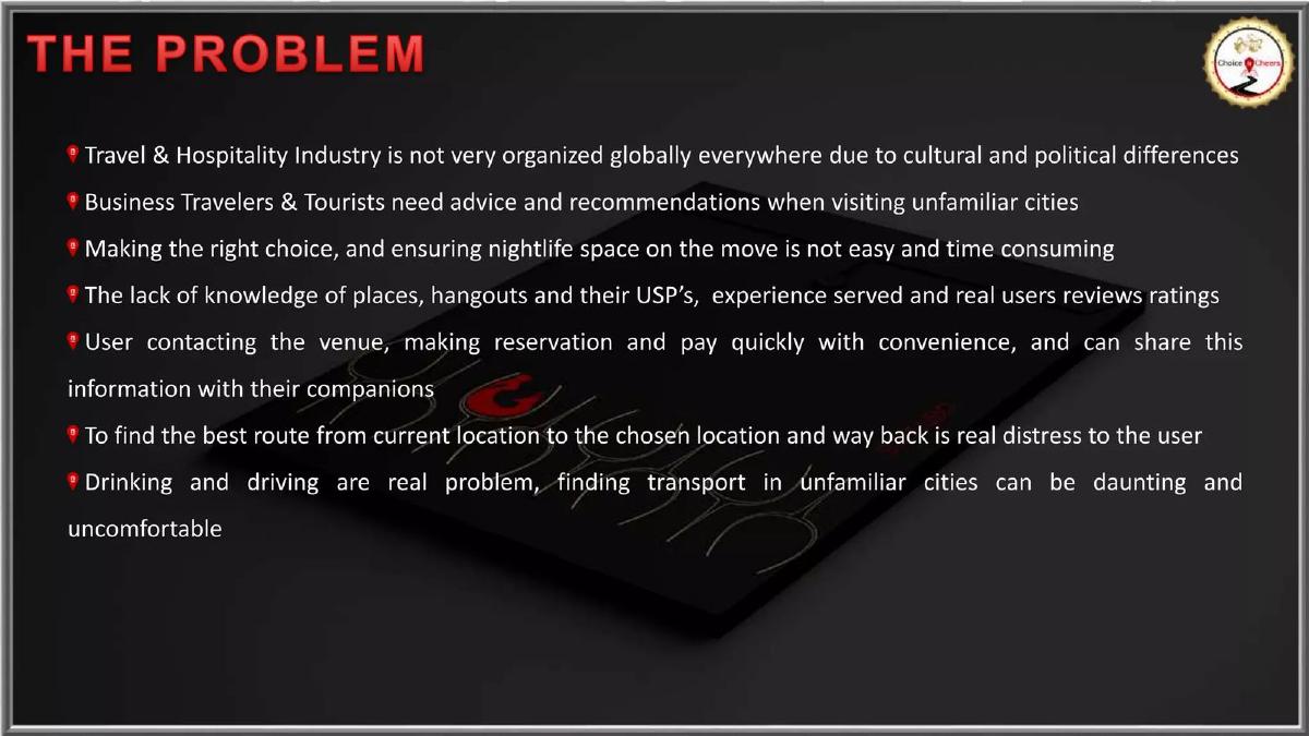 Choice N Cheers pitch deck slide 4 of 15