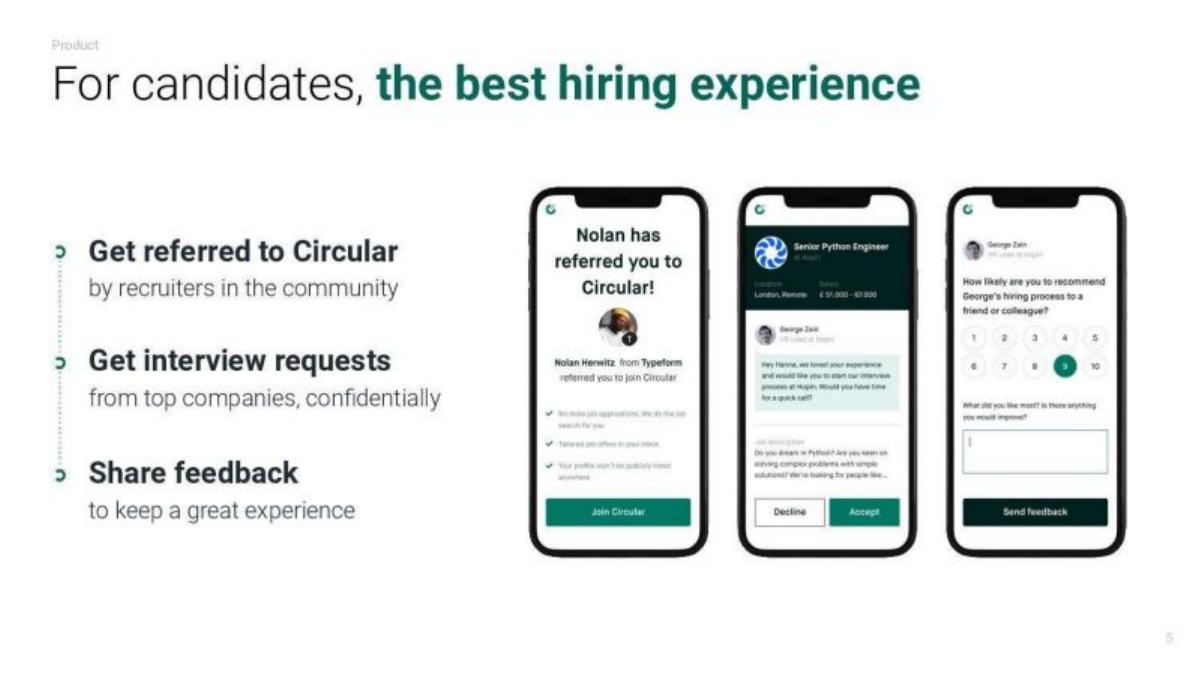 Circular pitch deck slide 5 of 11