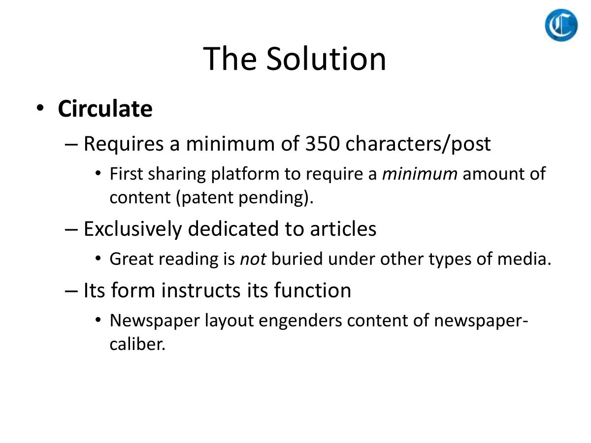 Circulate pitch deck slide 4 of 10