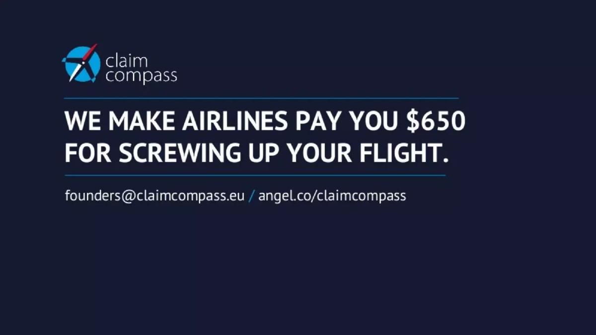 ClaimCompass pitch deck slide 1 of 10