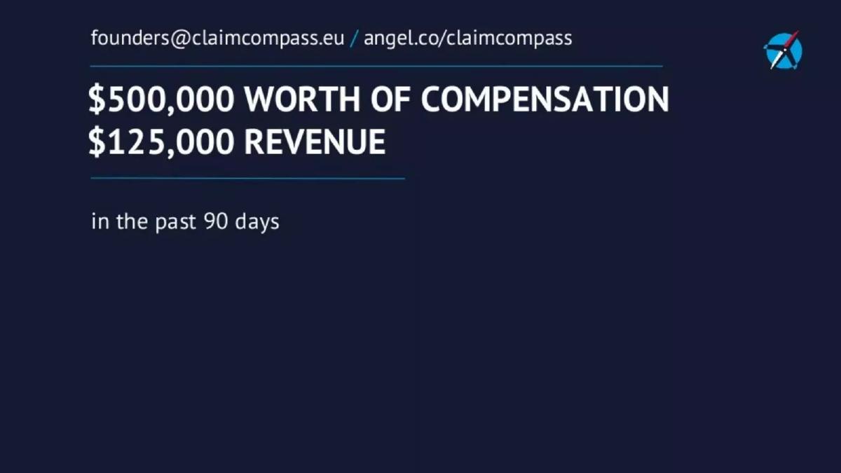 ClaimCompass pitch deck slide 2 of 10