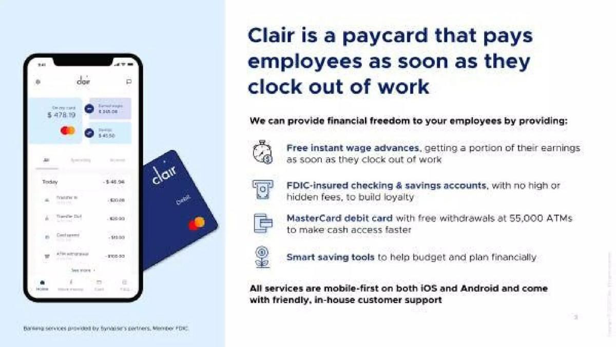 Clair pitch deck slide 4 of 11