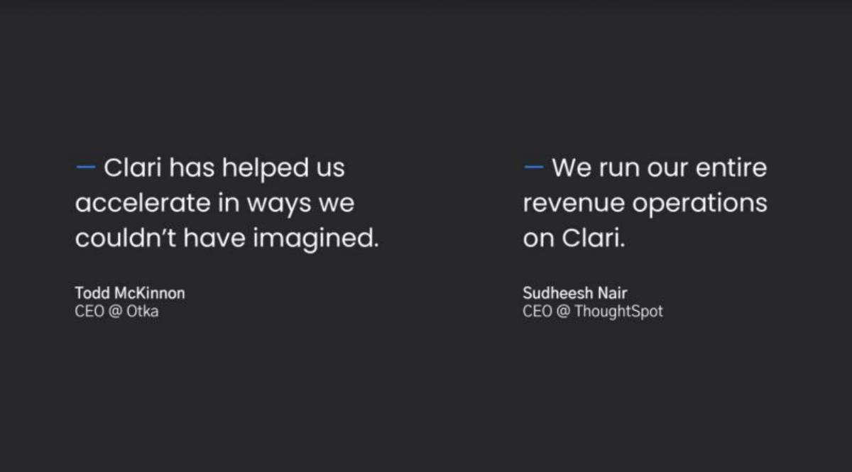Clari pitch deck slide 5 of 21