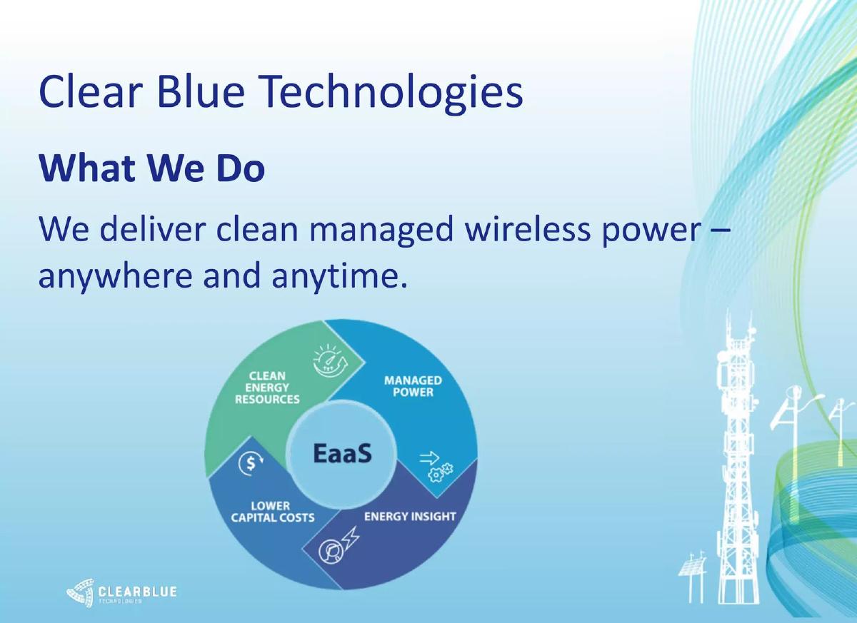 Clear Blue Technologies International Inc. pitch deck slide 2 of 18
