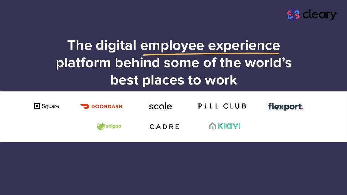 Cleary pitch deck slide 2 of 18