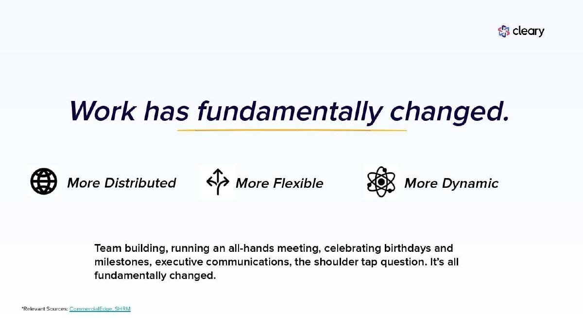 Cleary pitch deck slide 3 of 18