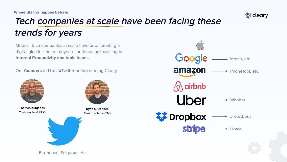 Cleary pitch deck slide 4 of 18