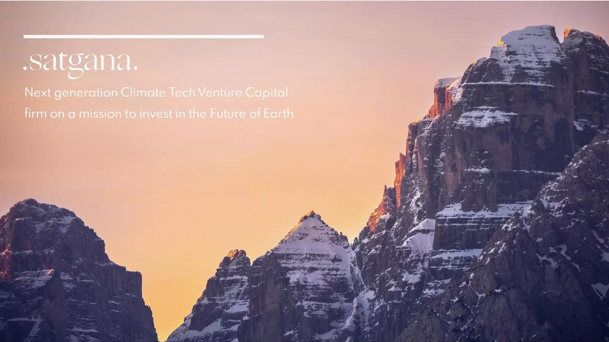 Satgana pitch deck slide 1 of 17