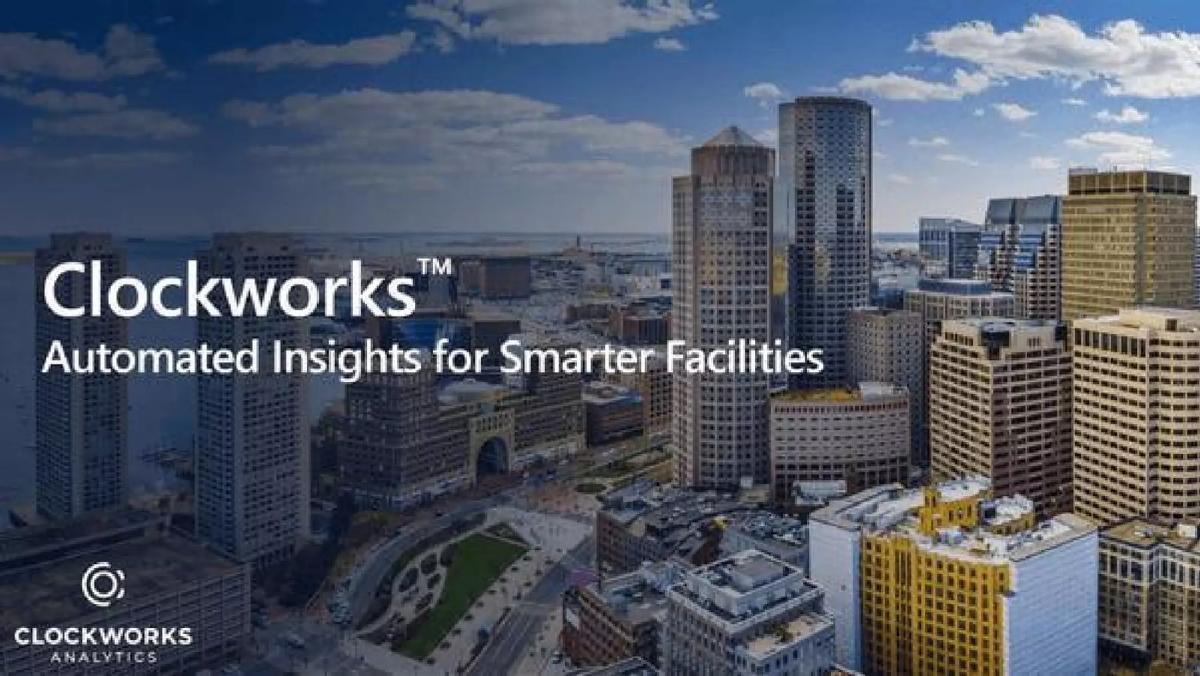 Clockworks Analytics pitch deck slide 1 of 19