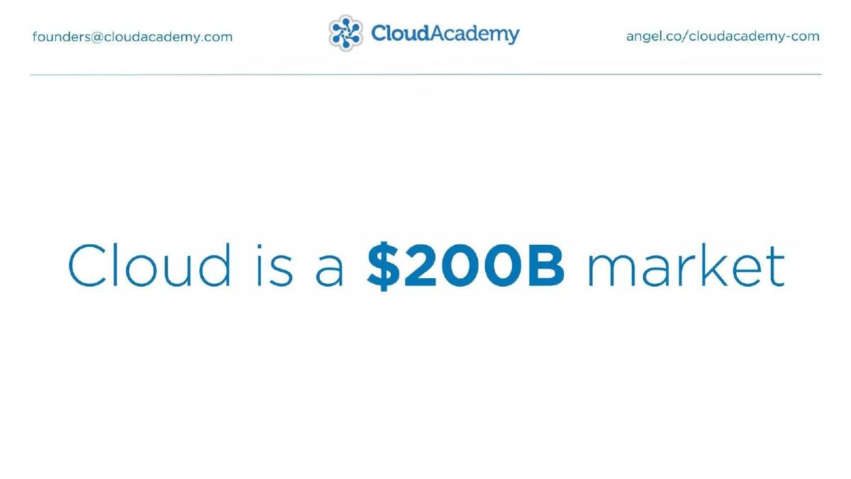 CloudAcademy pitch deck slide 5 of 16