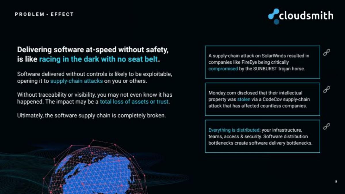Cloudsmith pitch deck slide 5 of 37