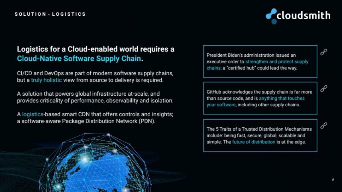 Cloudsmith pitch deck slide 6 of 37